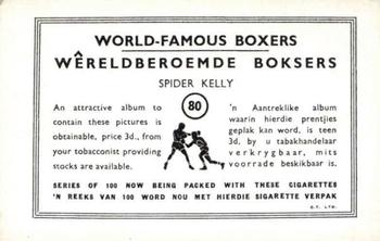 1935 United Tobacco World Famous Boxers #80 Spider Kelly Back