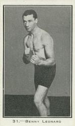 1923 Burstein Isaacs & Co. Famous Prize Fighters #31 Benny Leonard Front