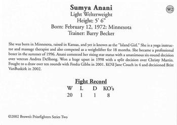 2002 Brown's - Women Boxers #W2 Sumya Anani Back