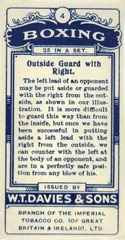 1924 Franklyn Davey’s Boxing #4 Outside guard with right Back