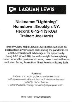 2021 Boston Boxing Promotions #NNO LaQuan Lewis Back