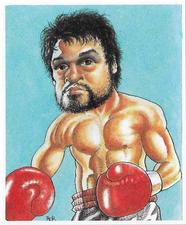 1992 John Brindley Bob Hoare Caricatures #6 Roberto Duran Front
