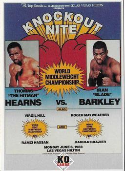 1989 KO Historic Events 1987-89 #NNO Hearns v. Barkley Front