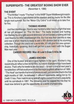 1989 KO Historic Events 1987-89 #NNO Hearns v. Kinchen Back