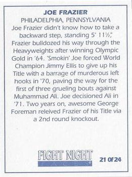 1992 Fight Night Faces #21 Joe Frazier Back