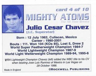 2004 Rockwell Mighty Atoms #4 Julio Cesar Chavez Back