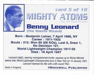2004 Rockwell Mighty Atoms #5 Benny Leonard Back