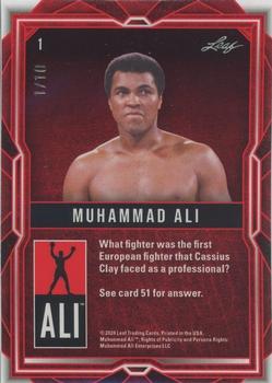 2024 Leaf The Muhammad Ali Legacy Collection #1 Muhammad Ali Back