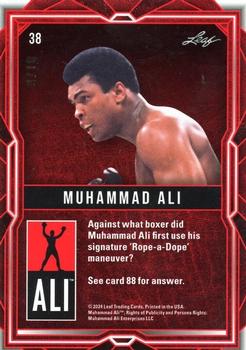 2024 Leaf The Muhammad Ali Legacy Collection #38 Muhammad Ali Back