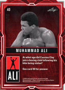 2024 Leaf The Muhammad Ali Legacy Collection #40 Muhammad Ali Back