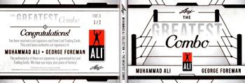 2024 Leaf The Muhammad Ali Legacy Collection - The Greatest Combo #TGC-3 Muhammad Ali / George Foreman Back