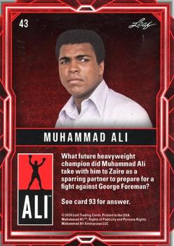 2024 Leaf The Muhammad Ali Legacy Collection - Prismatic Green #43 Muhammad Ali Back