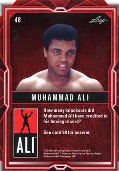 2024 Leaf The Muhammad Ali Legacy Collection - Prismatic Green #48 Muhammad Ali Back