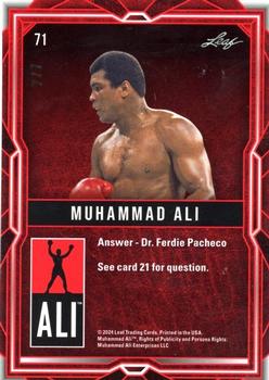 2024 Leaf The Muhammad Ali Legacy Collection - Prismatic Green #71 Muhammad Ali Back