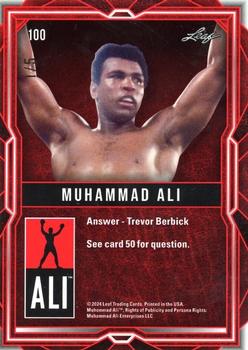 2024 Leaf The Muhammad Ali Legacy Collection - Prismatic Purple #100 Muhammad Ali Back