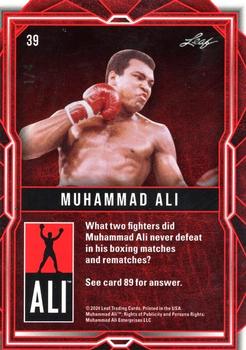 2024 Leaf The Muhammad Ali Legacy Collection - Prismatic Red #39 Muhammad Ali Back
