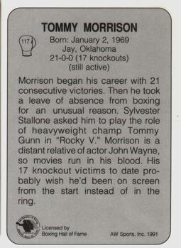1991 All World #117 Tommy Morrison Back