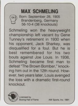 1991 All World #134 Max Schmeling Back