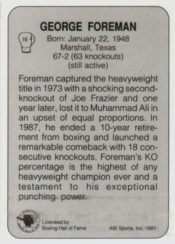 1991 All World #16 George Foreman Back