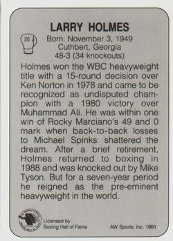 1991 All World #20 Larry Holmes Back
