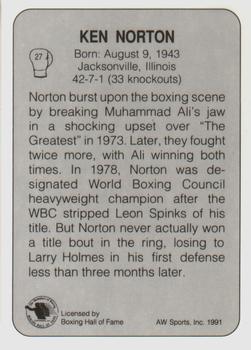 1991 All World #27 Ken Norton Back