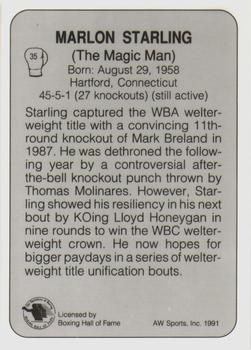 1991 All World #35 Marlon Starling Back