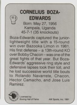 1991 All World #52 Cornelius Boza-Edwards Back