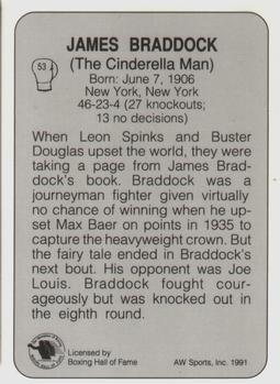 1991 All World #53 James Braddock Back