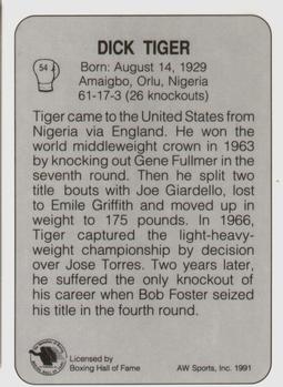 1991 All World #54 Dick Tiger Back