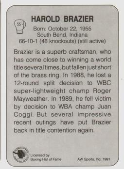 1991 All World #55 Harold Brazier Back