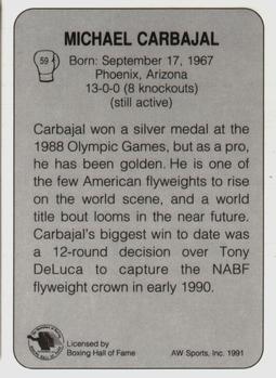 1991 All World #59 Michael Carbajal Back