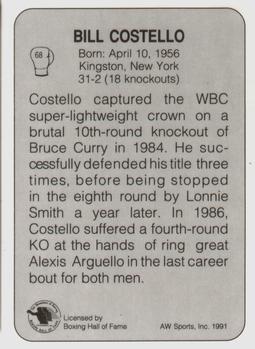 1991 All World #68 Billy Costello Back