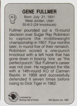 1991 All World #83 Gene Fullmer Back
