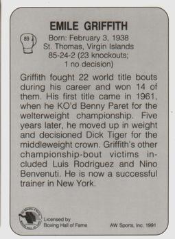 1991 All World #89 Emile Griffith Back
