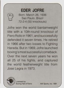 1991 All World #92 Eder Jofre Back