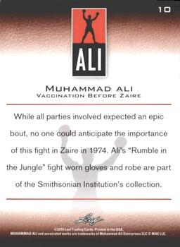 2011 Leaf Muhammad Ali #10 Muhammad Ali Back