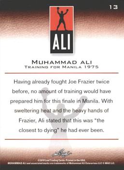 2011 Leaf Muhammad Ali #13 Muhammad Ali Back