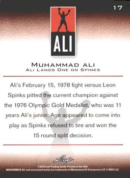 2011 Leaf Muhammad Ali #17 Muhammad Ali Back