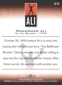 2011 Leaf Muhammad Ali #20 Muhammad Ali Back