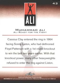 2011 Leaf Muhammad Ali #43 Muhammad Ali Back