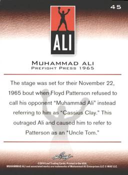 2011 Leaf Muhammad Ali #45 Muhammad Ali Back