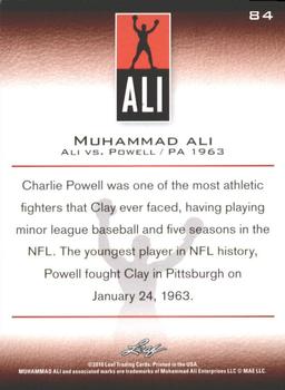 2011 Leaf Muhammad Ali #84 Muhammad Ali Back