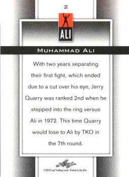 2011 Leaf Muhammad Ali Metal #2 Muhammad Ali Back