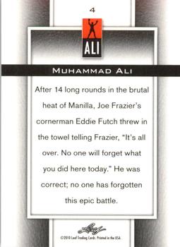 2011 Leaf Muhammad Ali Metal #4 Muhammad Ali Back