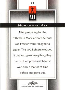 2011 Leaf Muhammad Ali Metal #11 Muhammad Ali Back