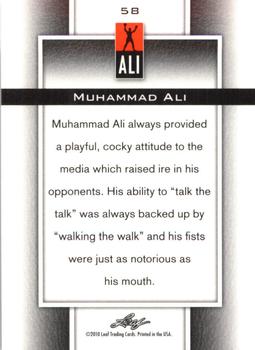 2011 Leaf Muhammad Ali Metal #58 Muhammad Ali Back