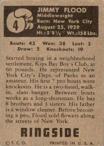 1951 Topps Ringside #4 Jimmy Flood Back