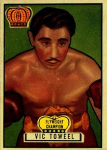 1951 Topps Ringside #36 Vic Toweel Front