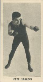 1938 Cartledge Razors Famous Prize Fighters #36 Pete Sarron Front