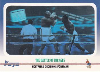 1991 Kayo #100 The Battle of the Ages (Holyfield Decisions Foreman) Front